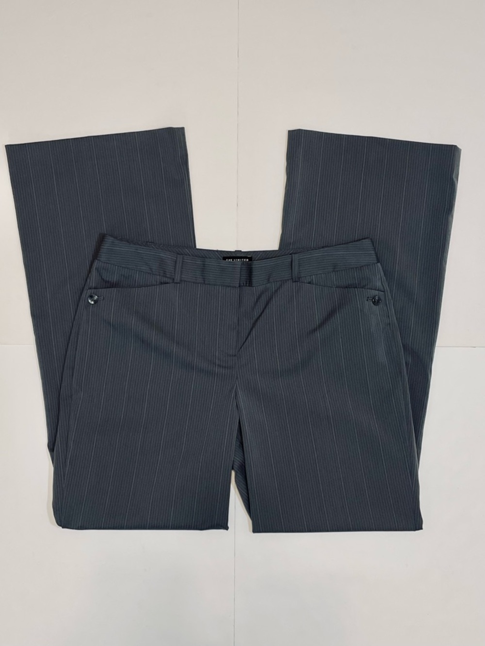 The Limited Cassidy Fit Pinstripe Women’s Dress Pants Dark Charcoal Gray Size 12